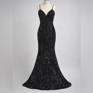 Windsor Black Sequin Maxi Dress